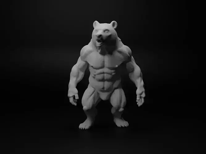 grizzly bear hybrid figure 3D print model