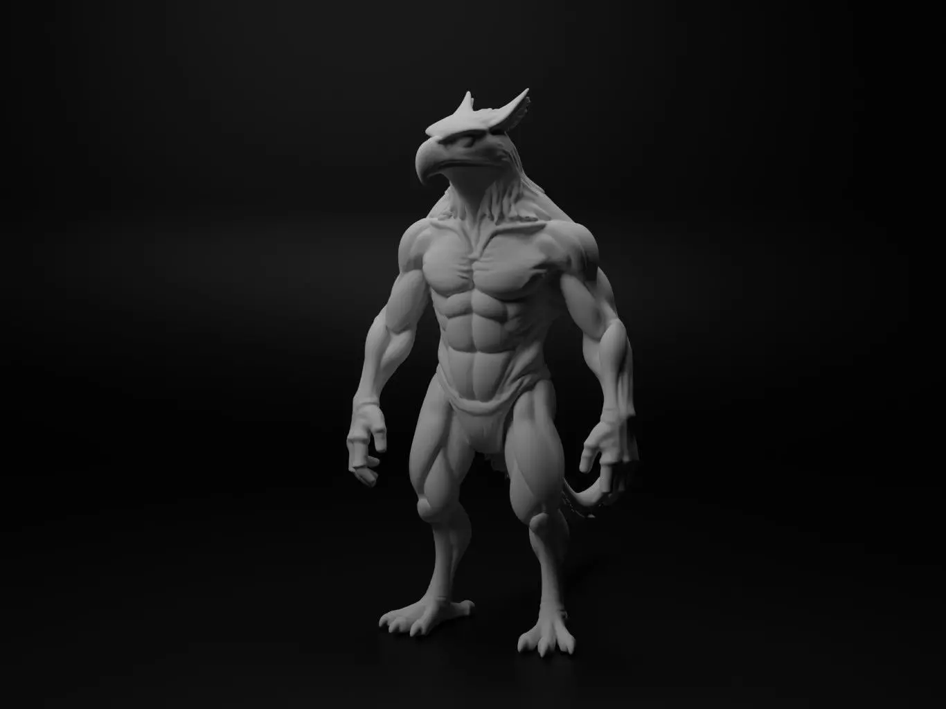 hawk hybrid figure 3D print model