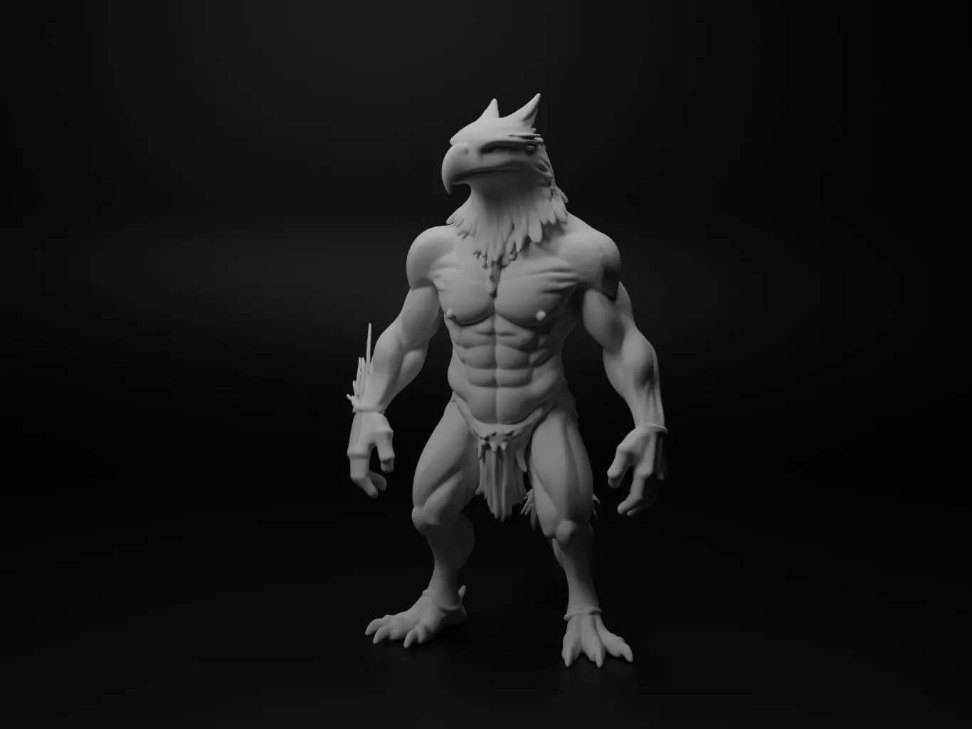 hawk hybrid figure 3D print model