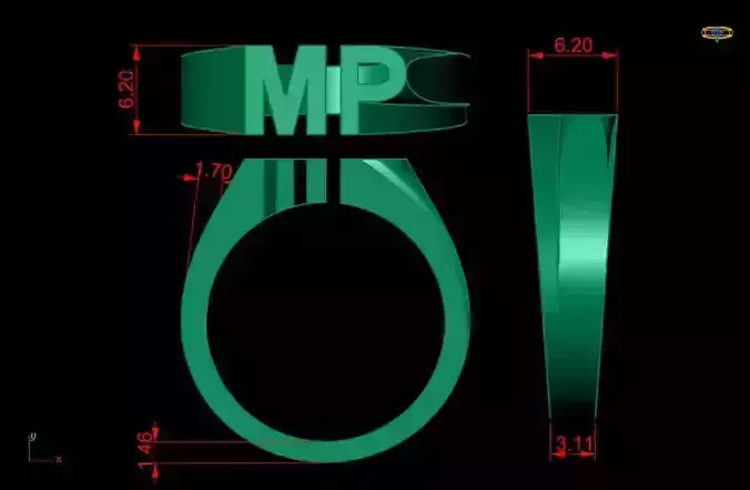 Monogram Ring Simple