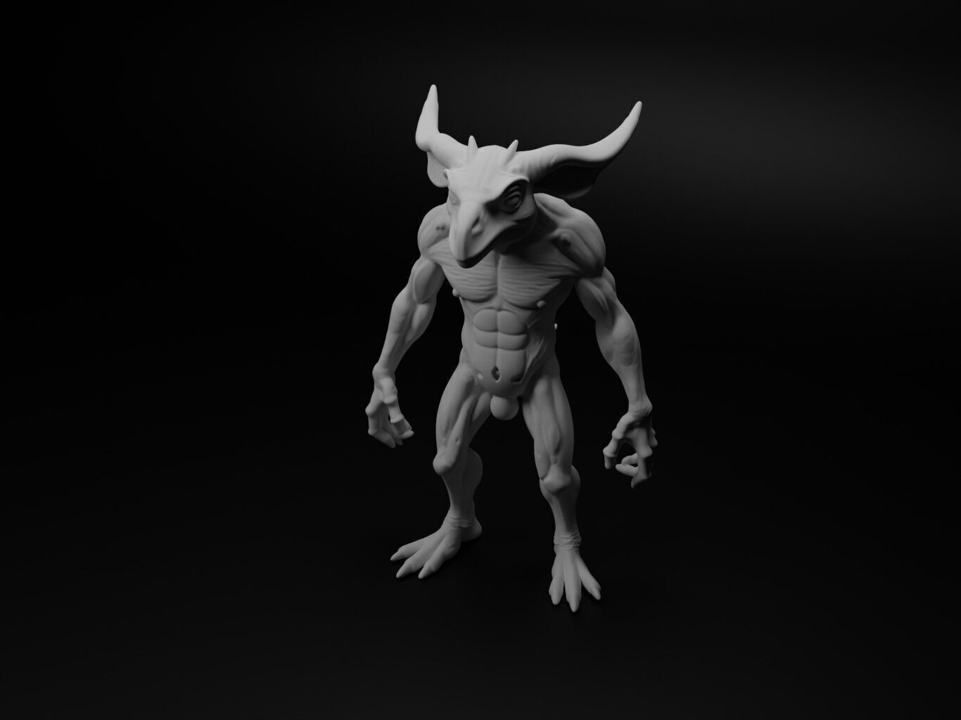 heron hybrid figure 3D print model_1