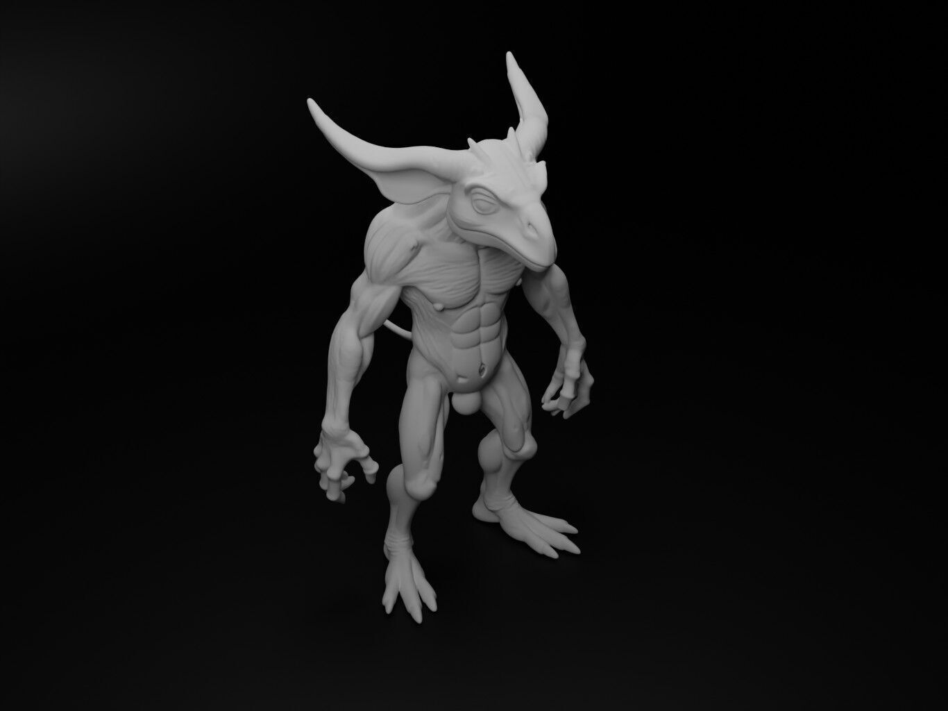 heron hybrid figure 3D print model_2