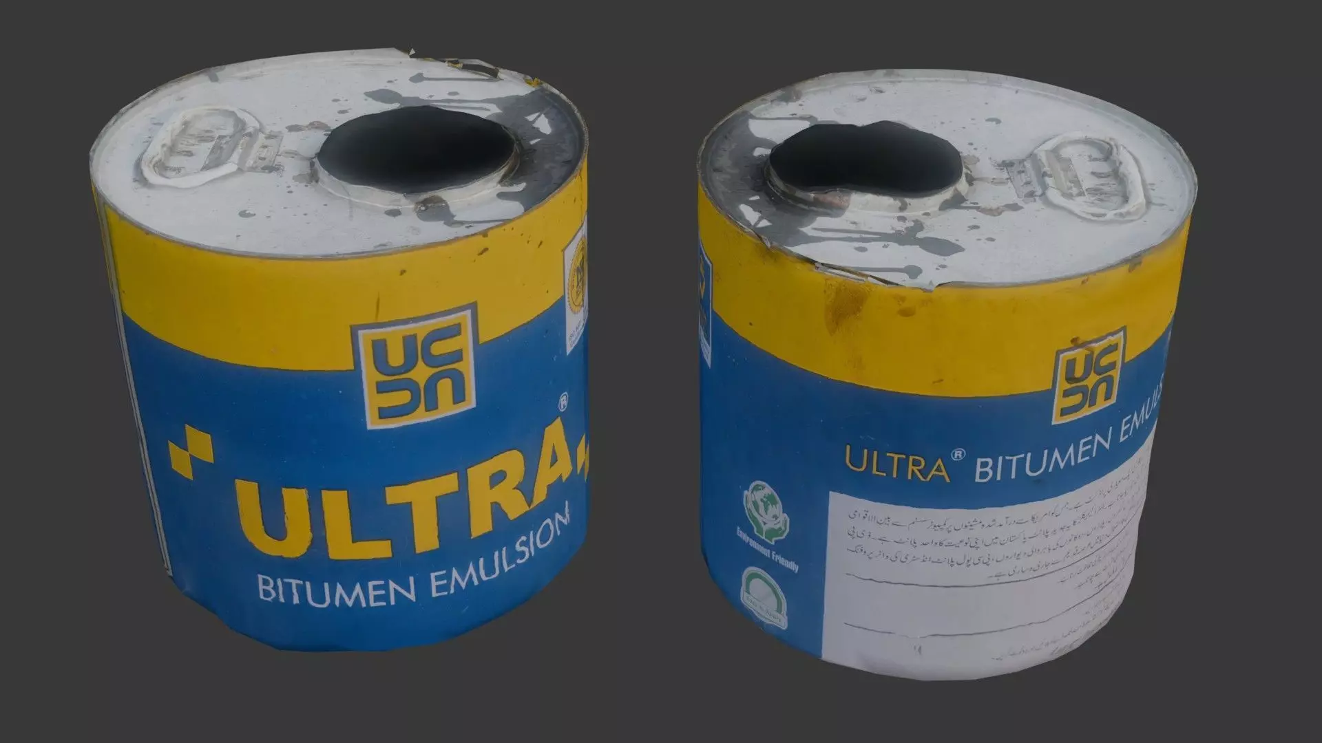 Bitumen Emulsion Drum 3D Scan Low-poly 3D model