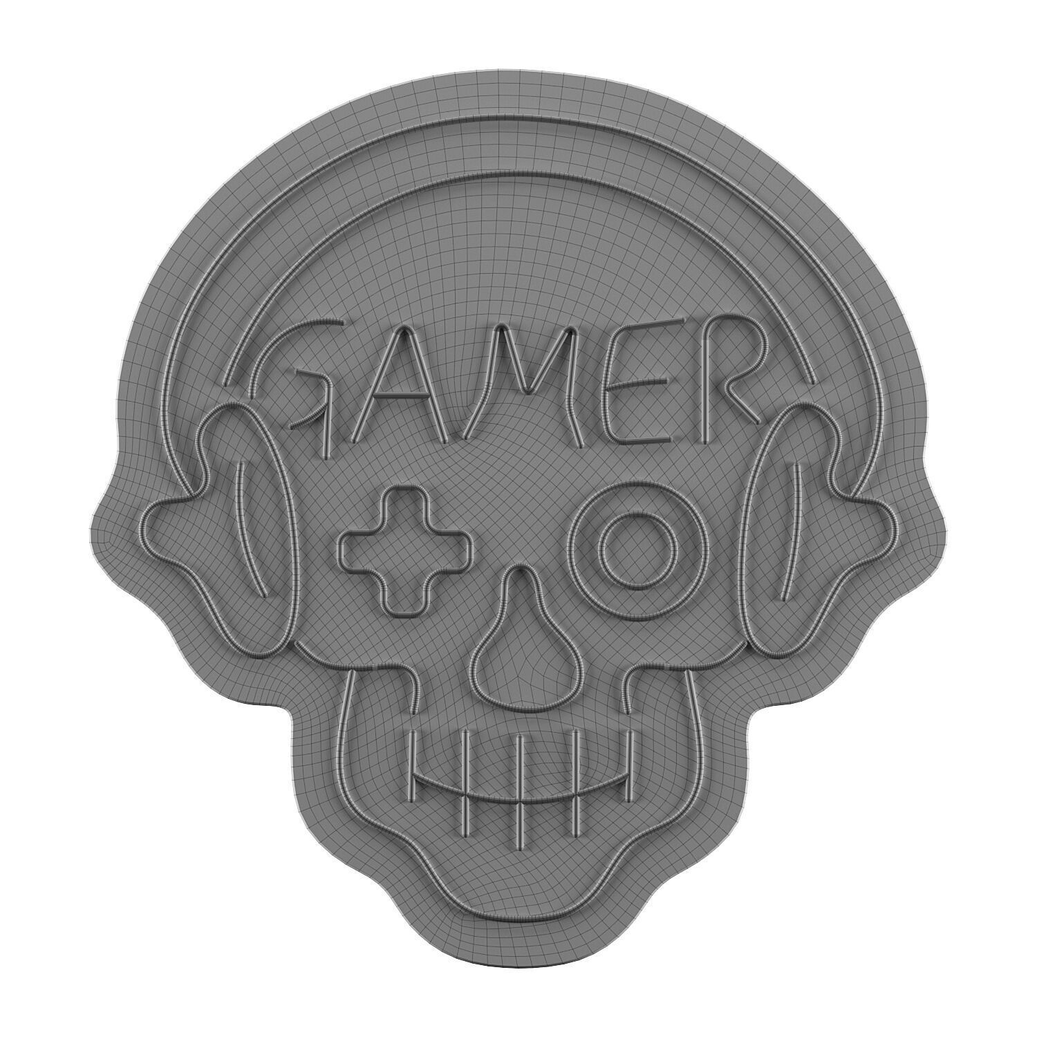Gamer Neon Sign 3D model_3