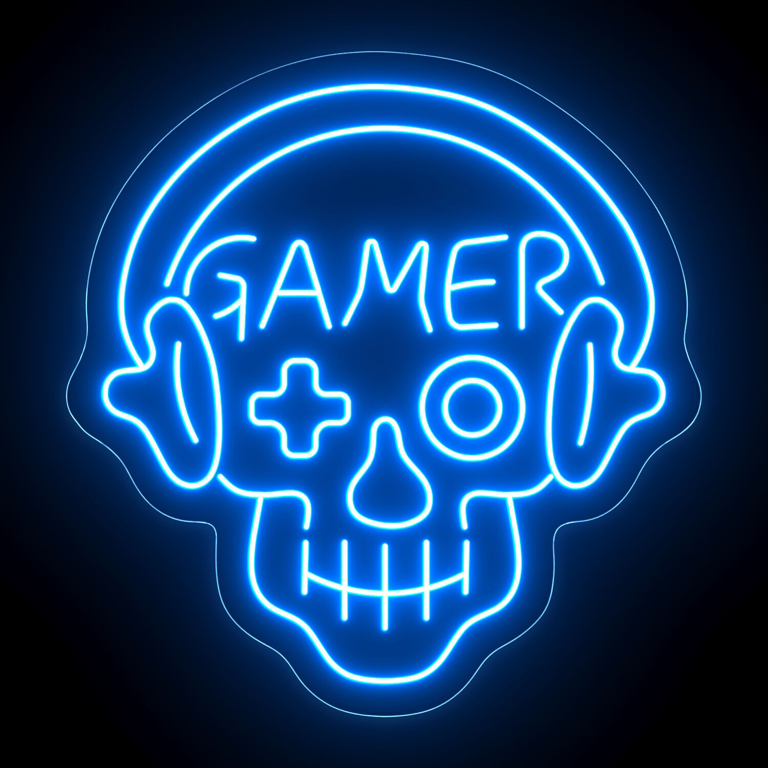 Gamer Neon Sign 3D model_1