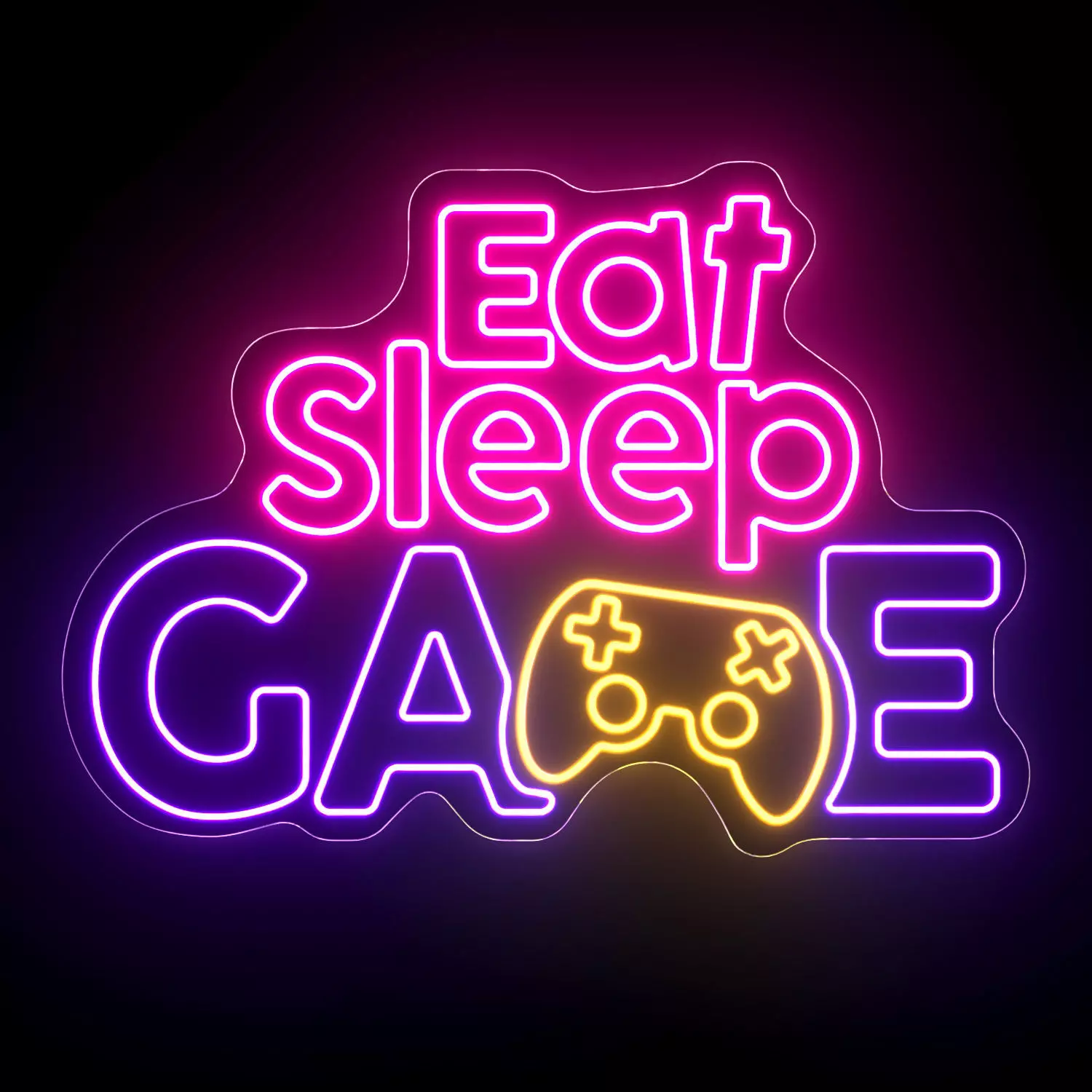 Eat Sleep Game Neon Sign 3D model