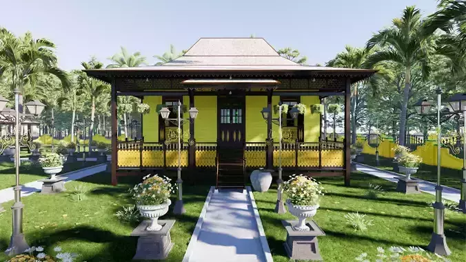 Limas Traditional House of Sambas West Borneo - Type 1