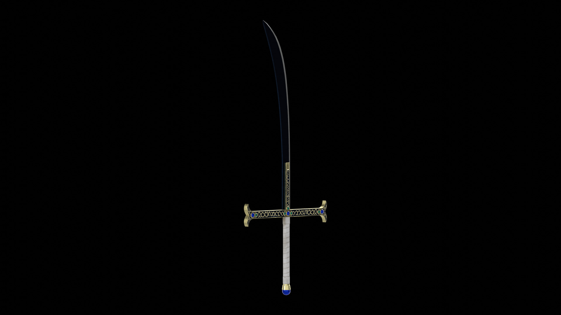 Dracule Mihawk Blade Low-poly 3D model_8