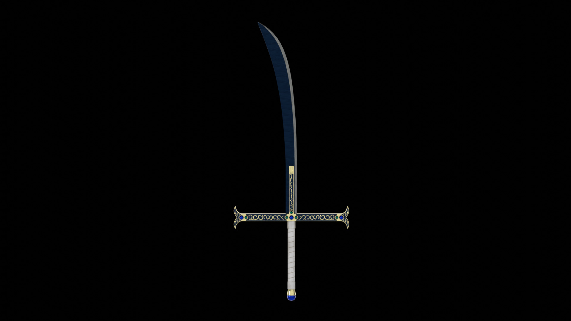 Dracule Mihawk Blade Low-poly 3D model_1