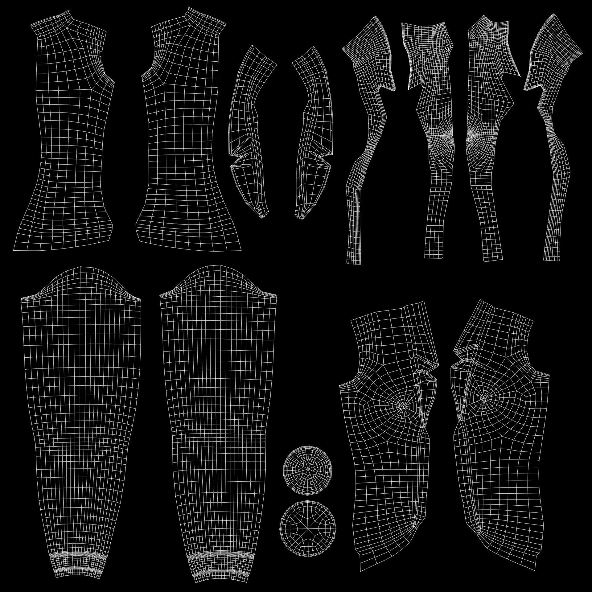 Girl Cartoon 3D model_11