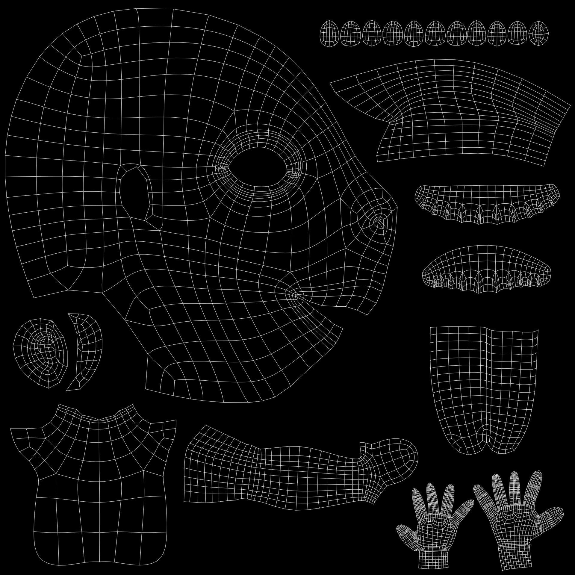 Girl Cartoon 3D model_12