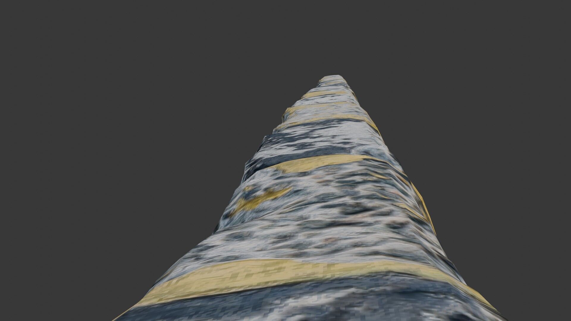 Worn Concrete Road Barrier Scan Low-poly 3D model_7