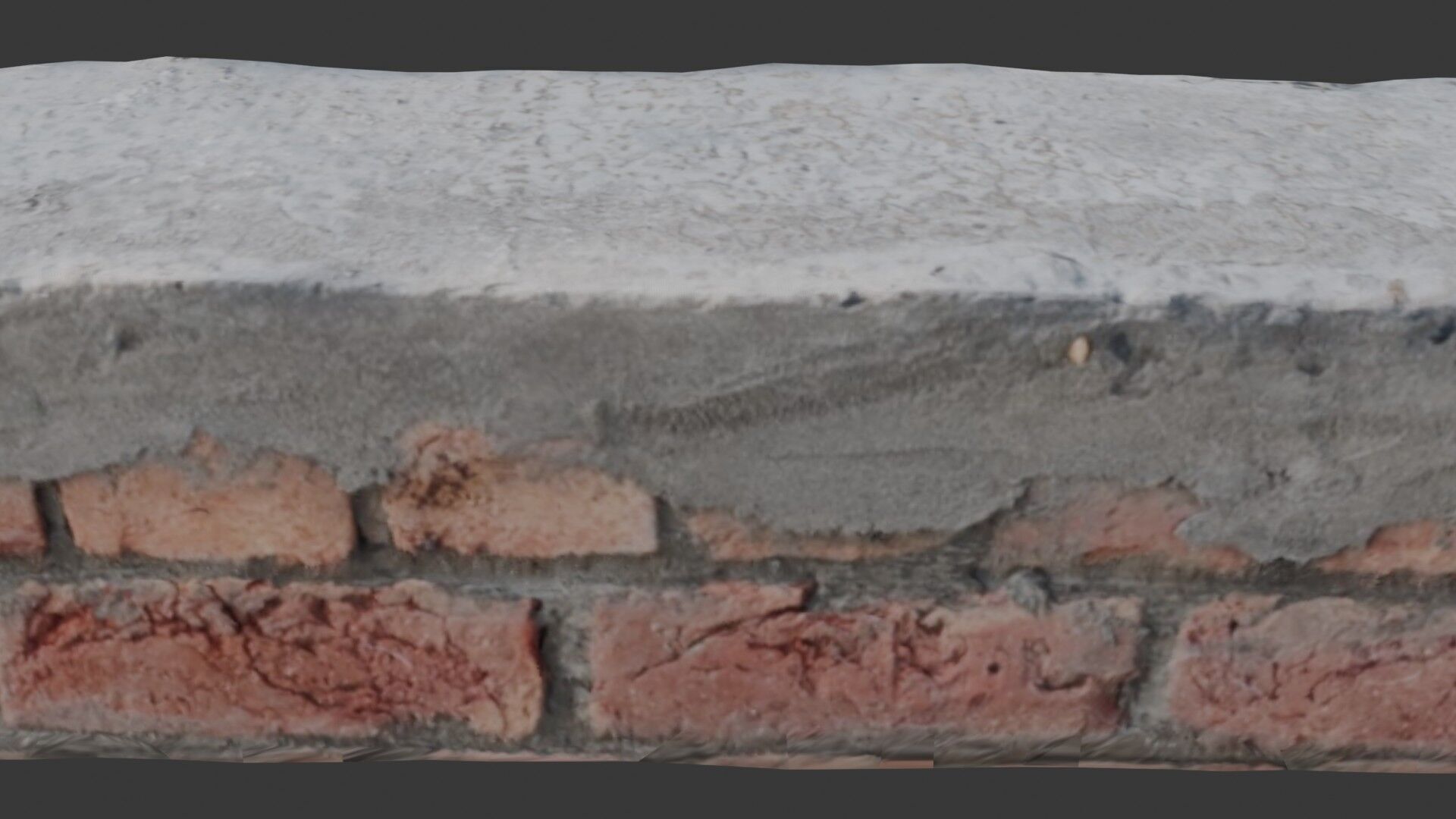 Brick and Concrete Beam Scan Low-poly 3D model_3