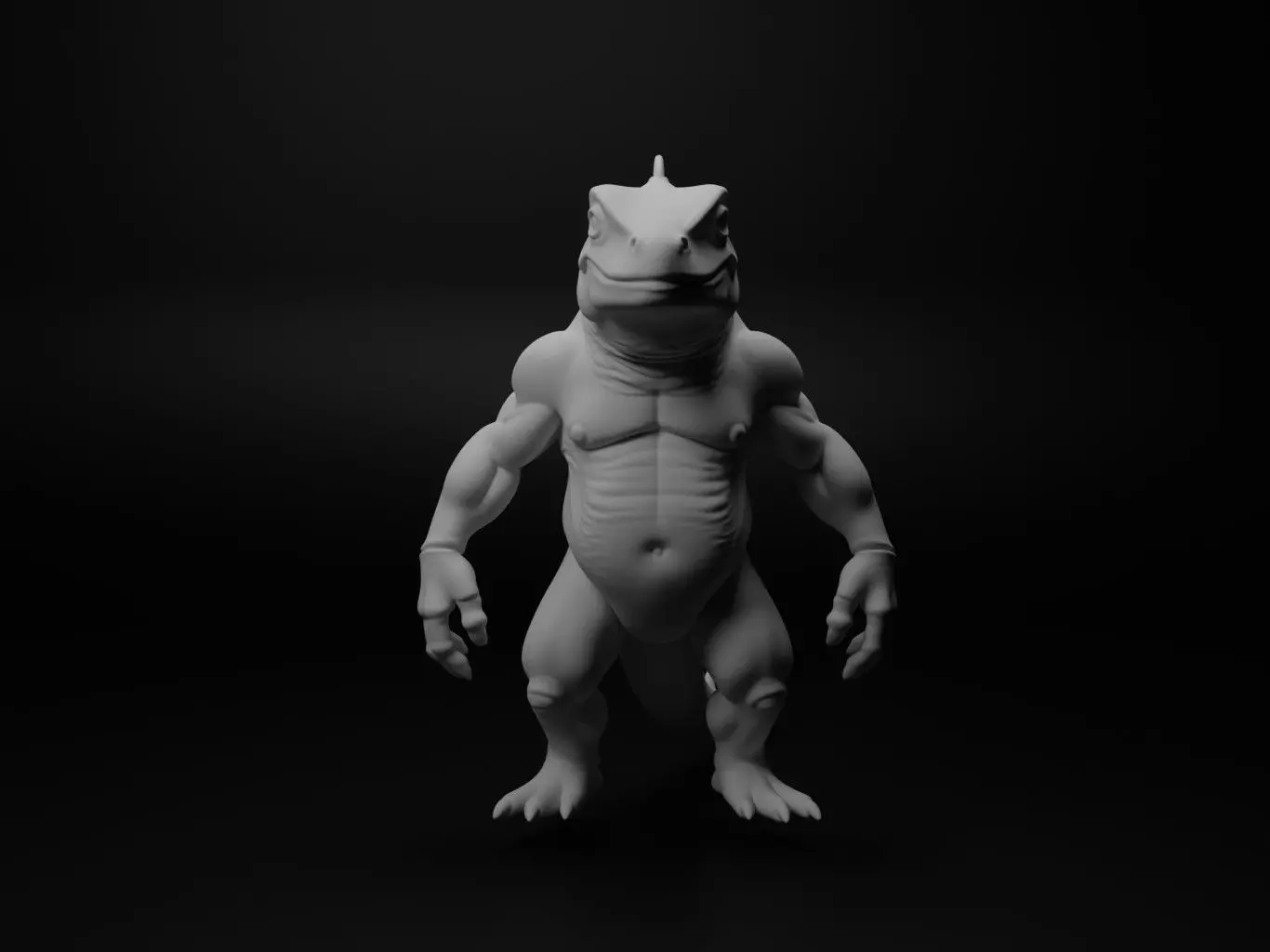 iguana hybrid figure 3D print model