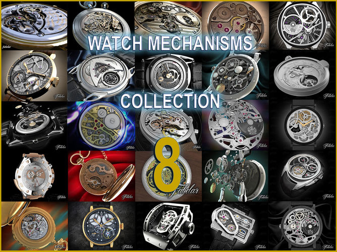 Watch mechanisms coll 8 3D model