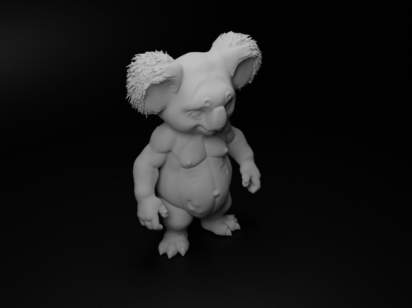 koala hybrid figure 3D print model_2