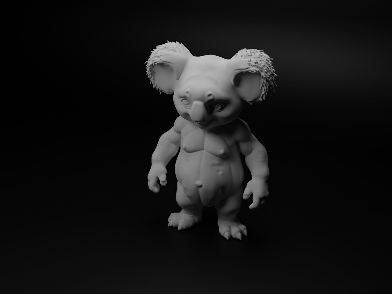 koala hybrid figure 3D print model_1