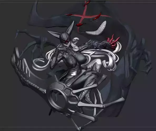 Lady Devimon     degimon story  demon  3D print model