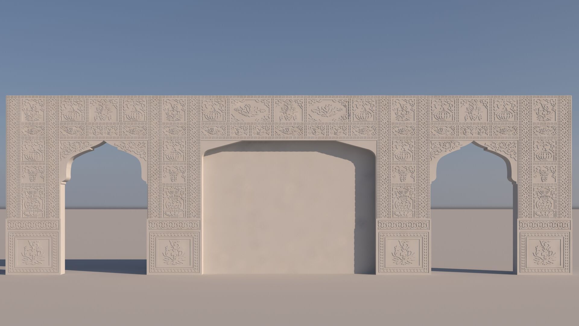 Indian Wall 3D model_4