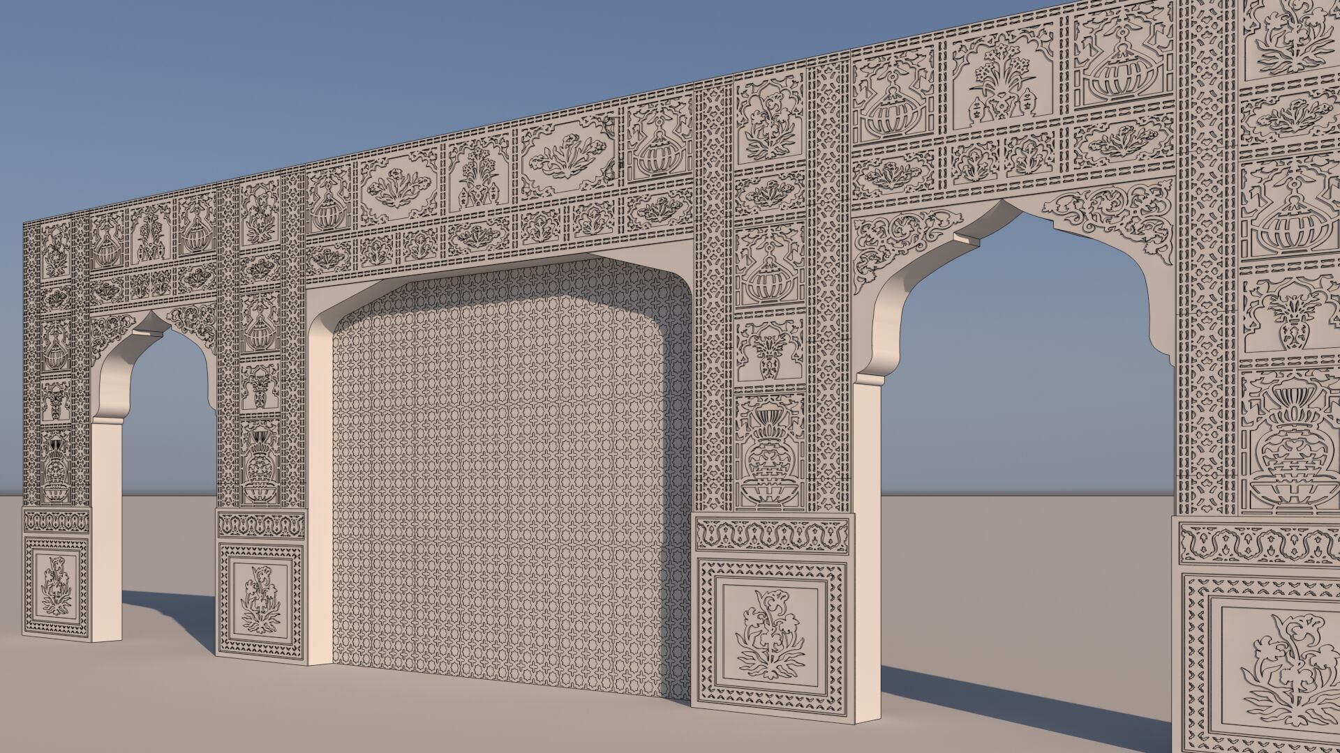 Indian Wall 3D model_2