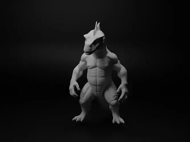 komodo dragon hybrid figure 3D print model
