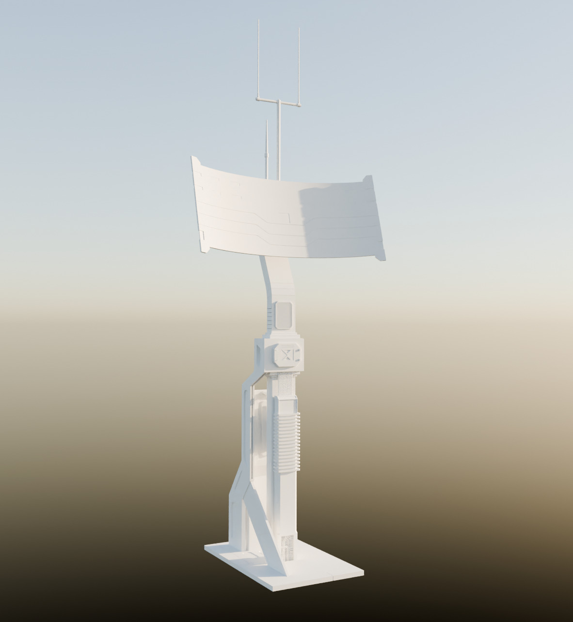 Sci-Fi Antenna Model 3D model_2