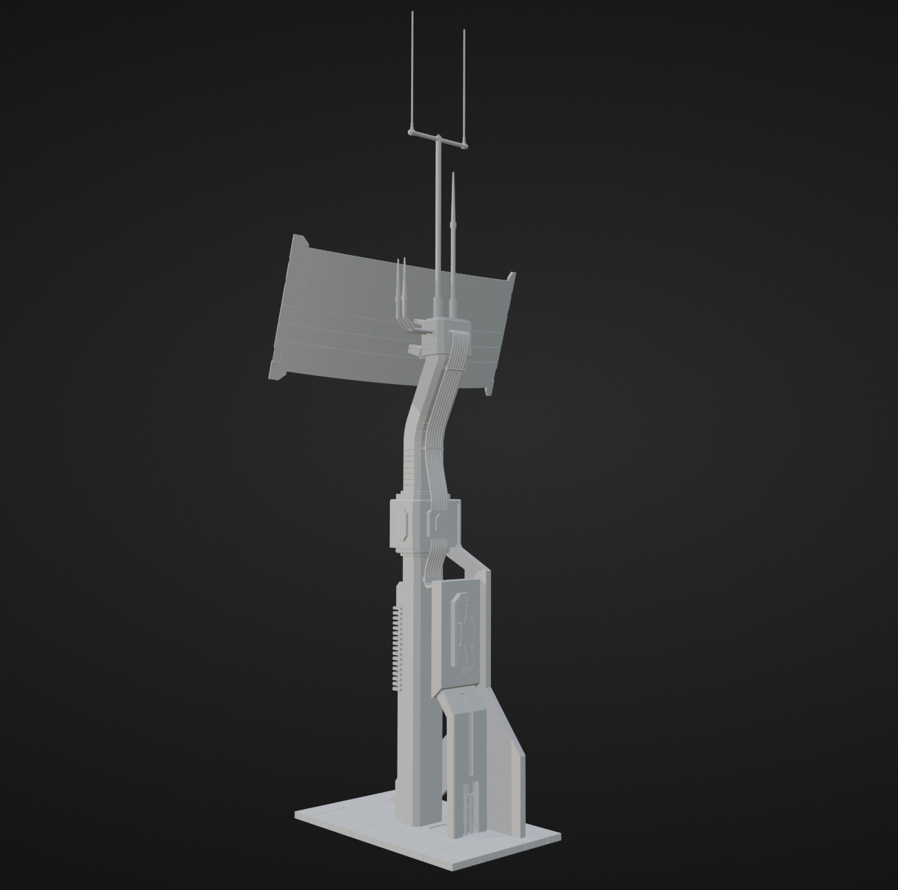 Sci-Fi Antenna Model 3D model_4