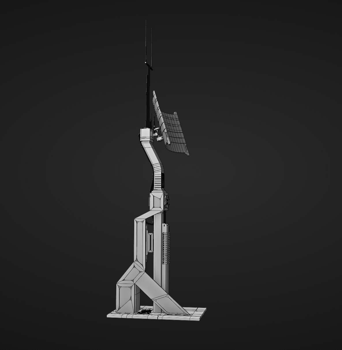 Sci-Fi Antenna Model 3D model_11