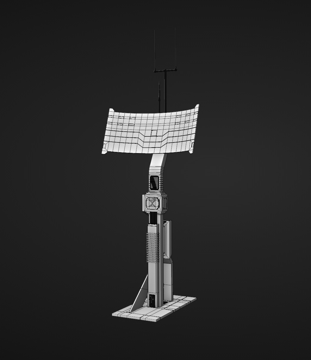 Sci-Fi Antenna Model 3D model_10