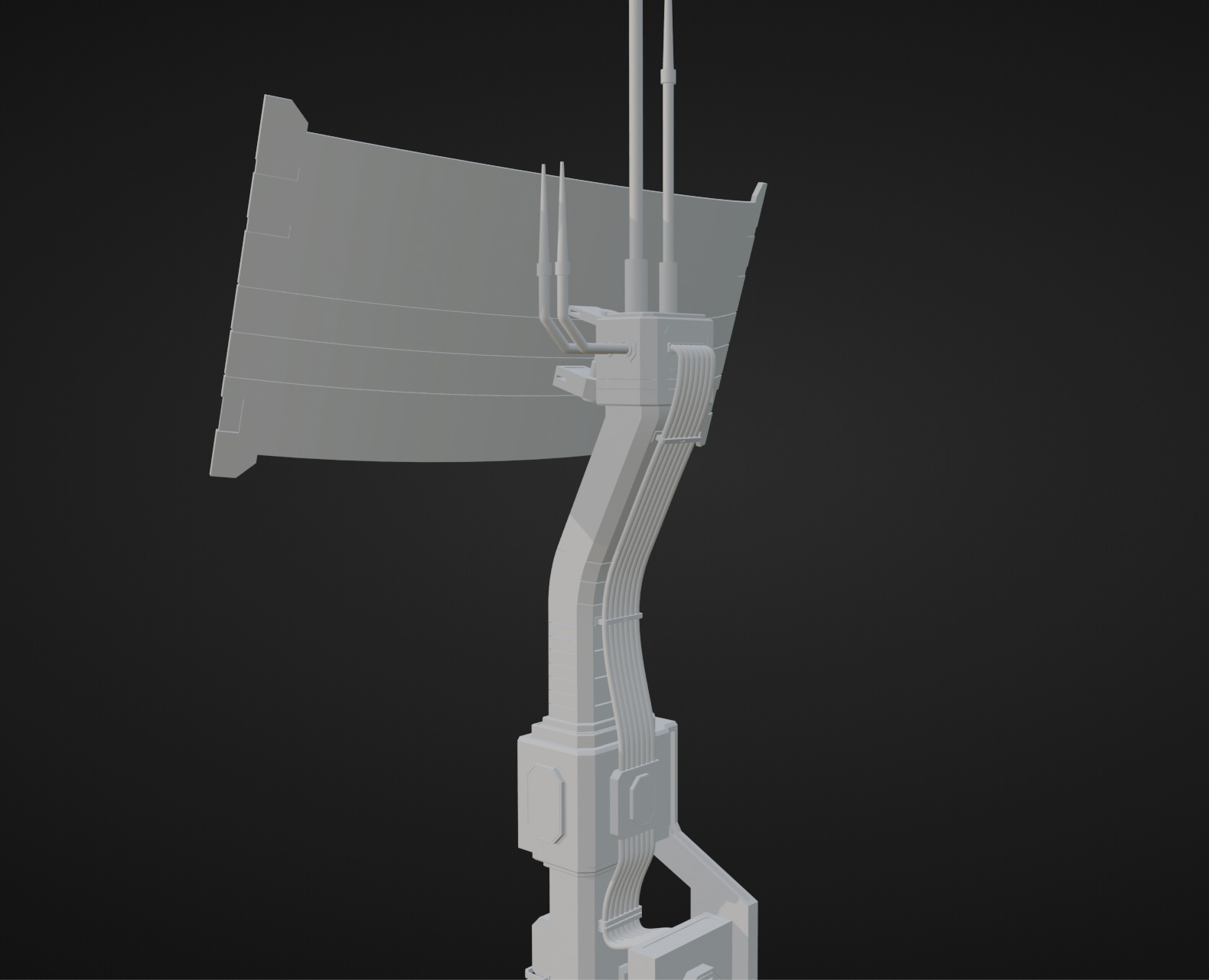 Sci-Fi Antenna Model 3D model_5