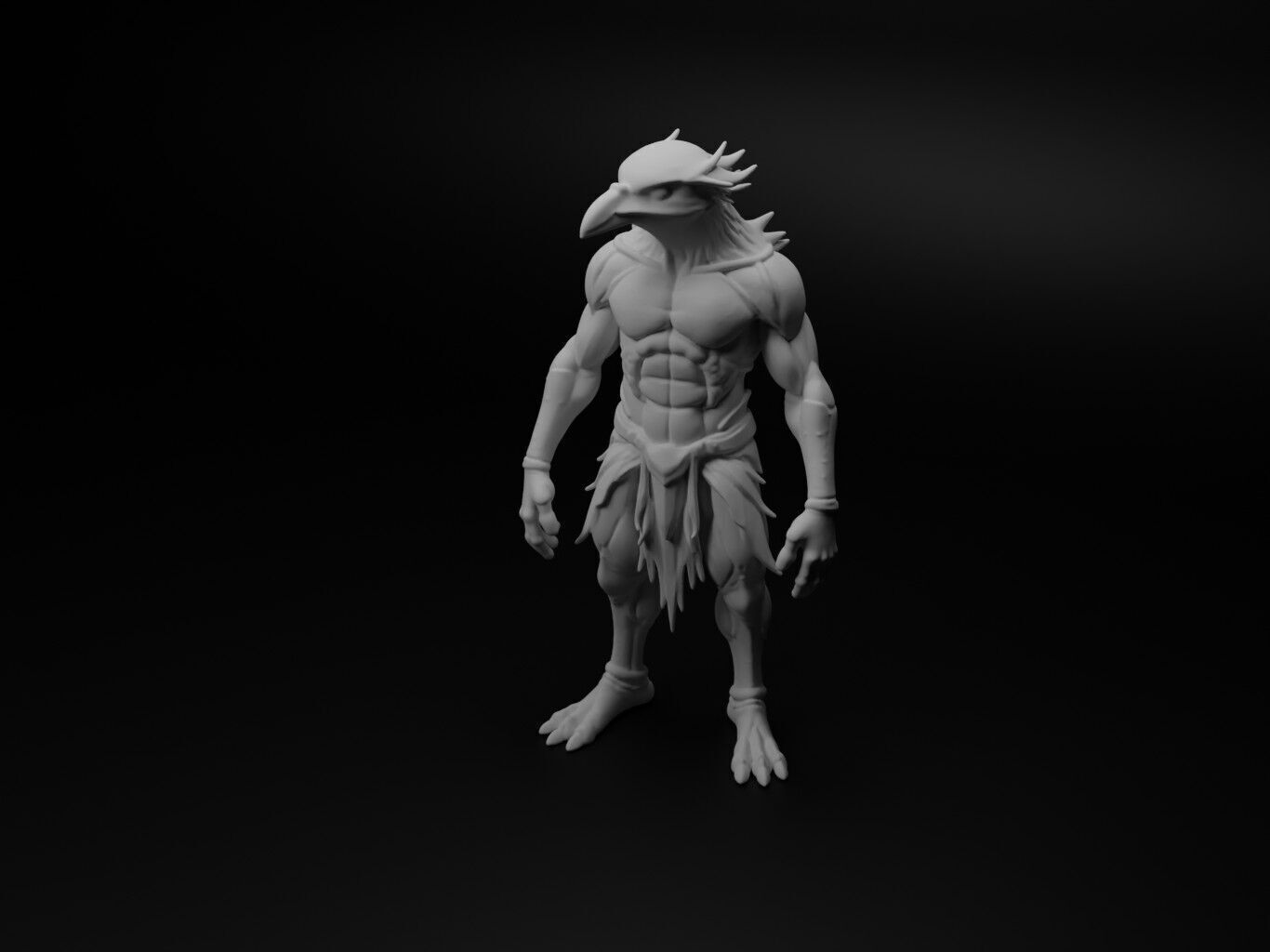 magpie hybrid figure 3D print model_1