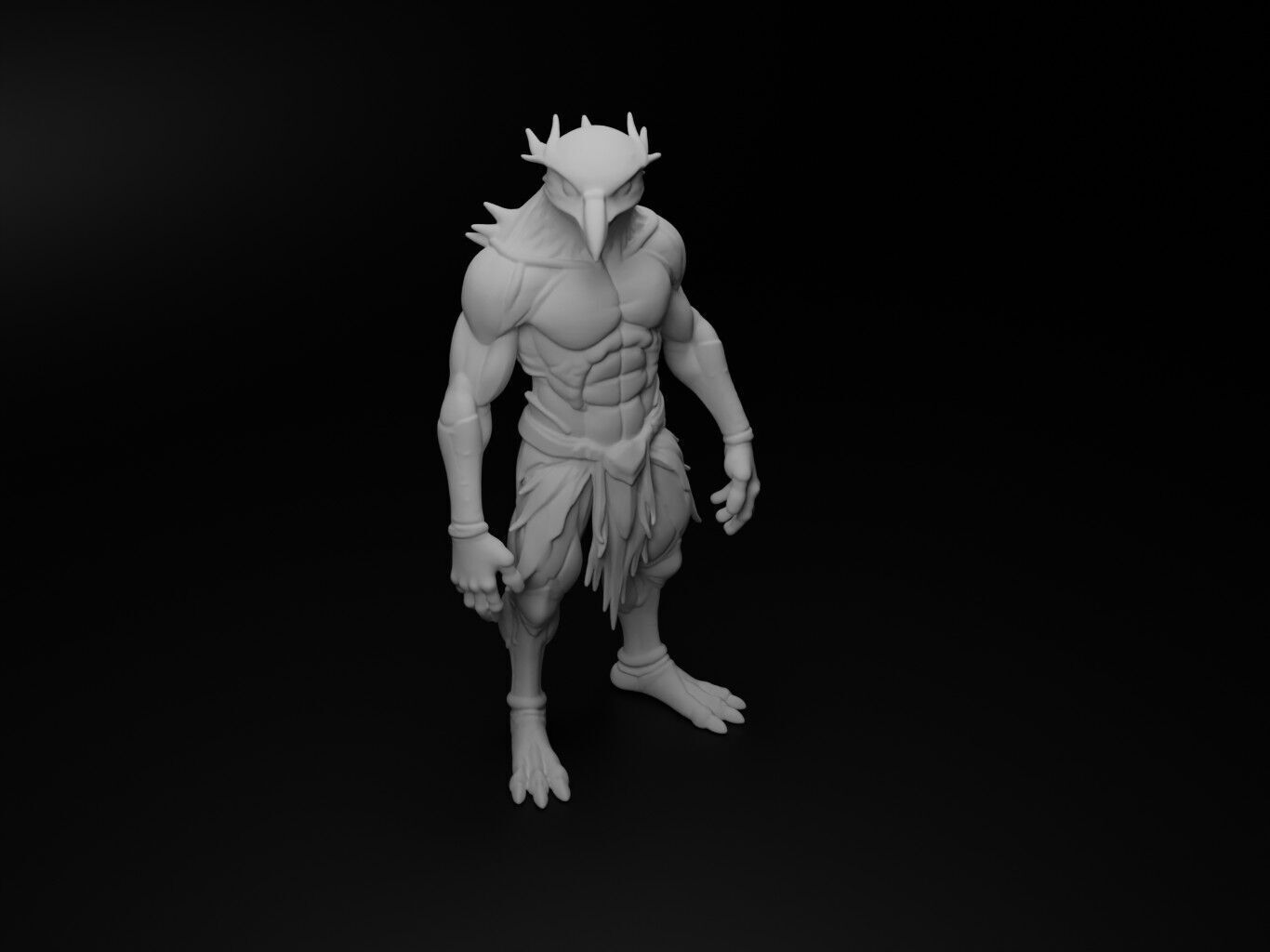 magpie hybrid figure 3D print model_2