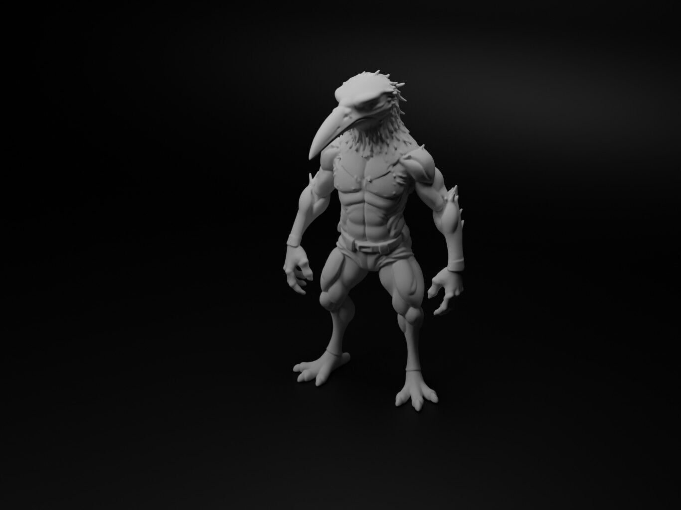 magpie hybrid figure 3D print model_1