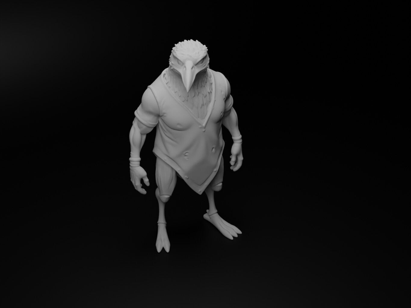 magpie hybrid figure 3D print model_2