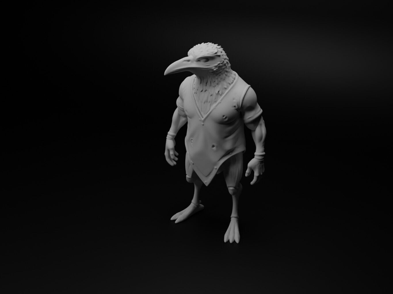 magpie hybrid figure 3D print model_1