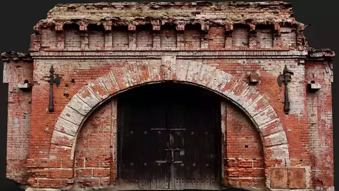 ruins facade abandoned fortress pt2 photogrammetry