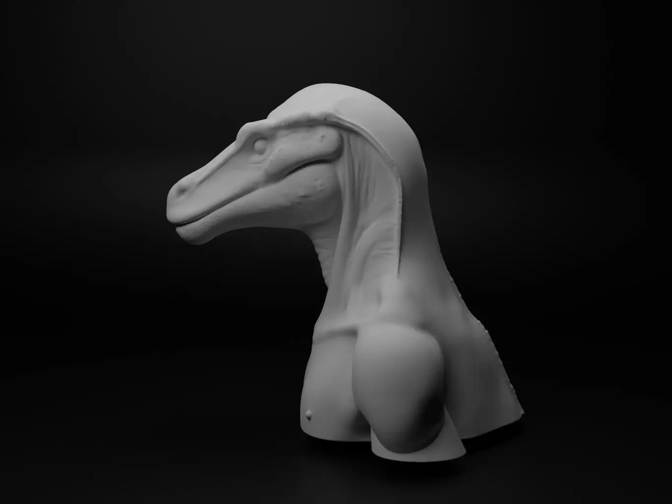 moray eel hybrid figure 3D print model_0