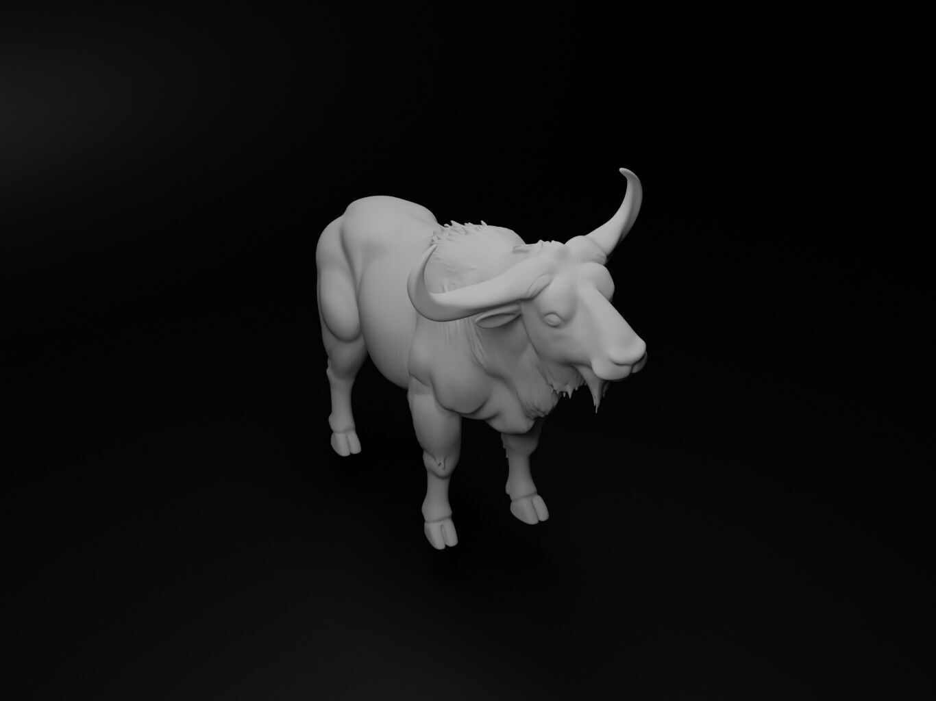 musk ox hybrid figure 3D print model_2