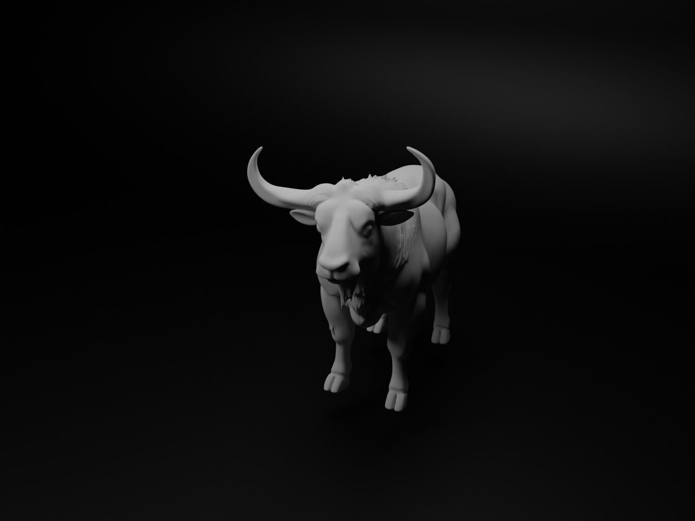 musk ox hybrid figure 3D print model_1