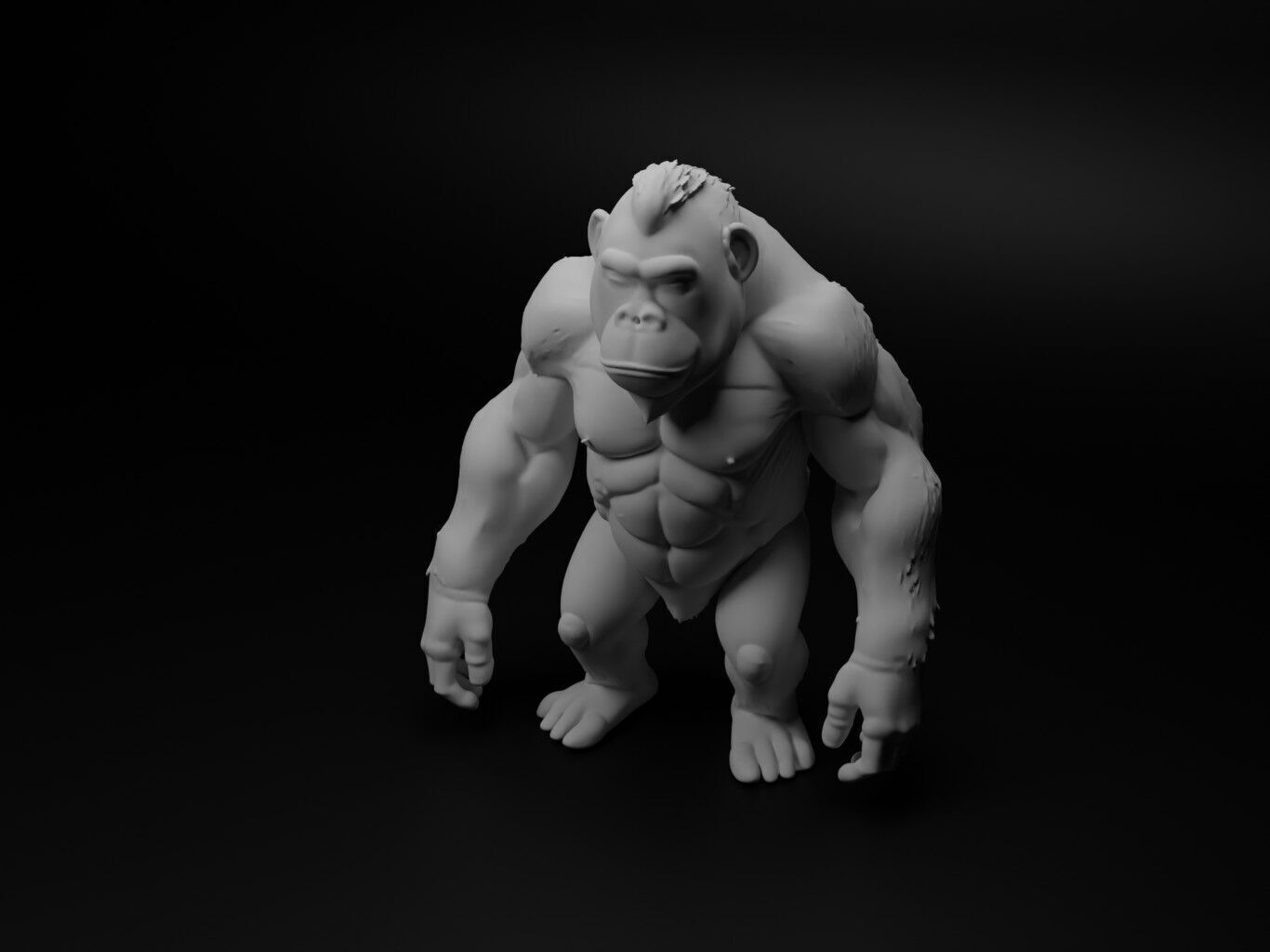 orangutan hybrid figure 3D print model_1
