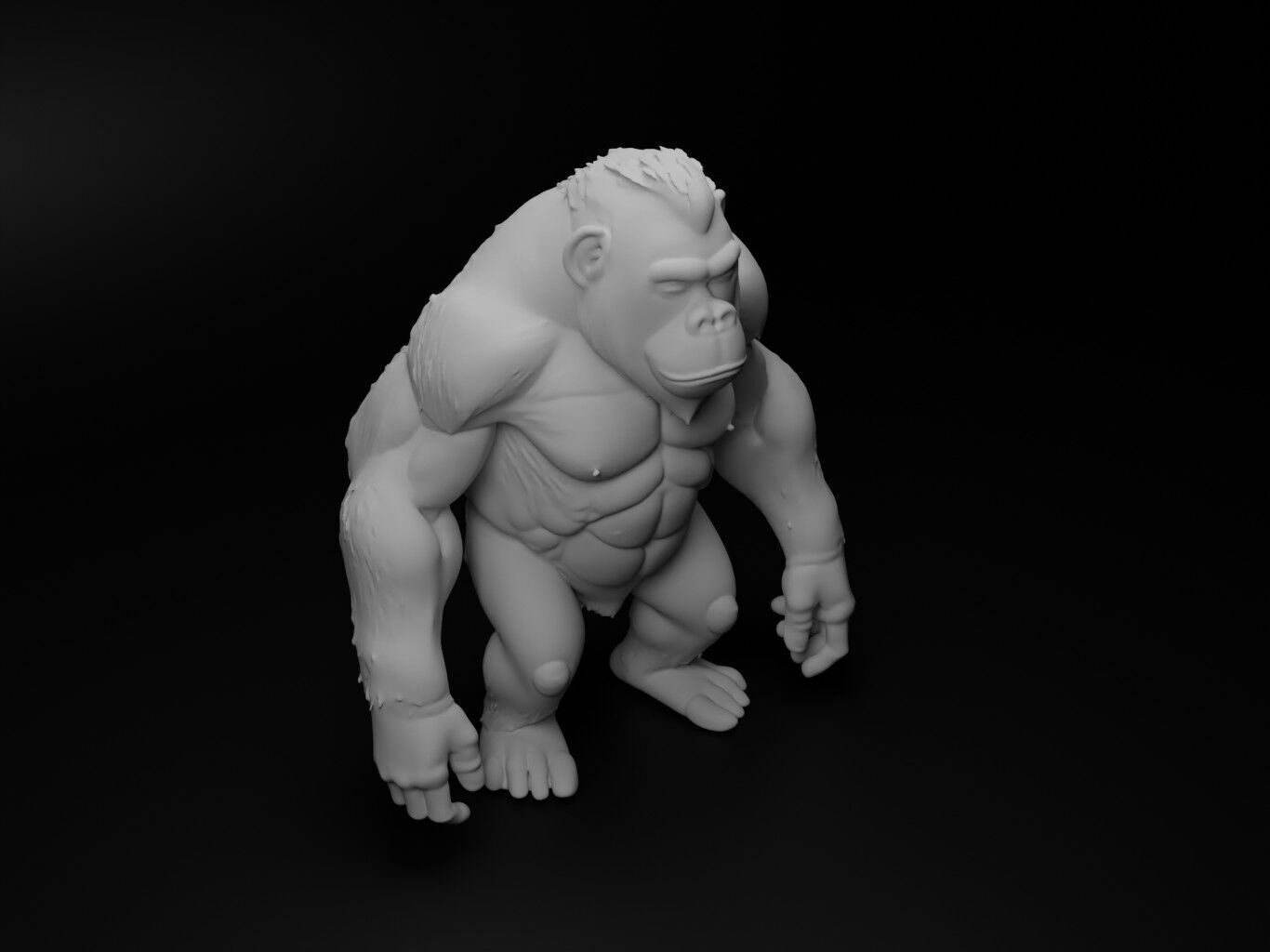 orangutan hybrid figure 3D print model_2