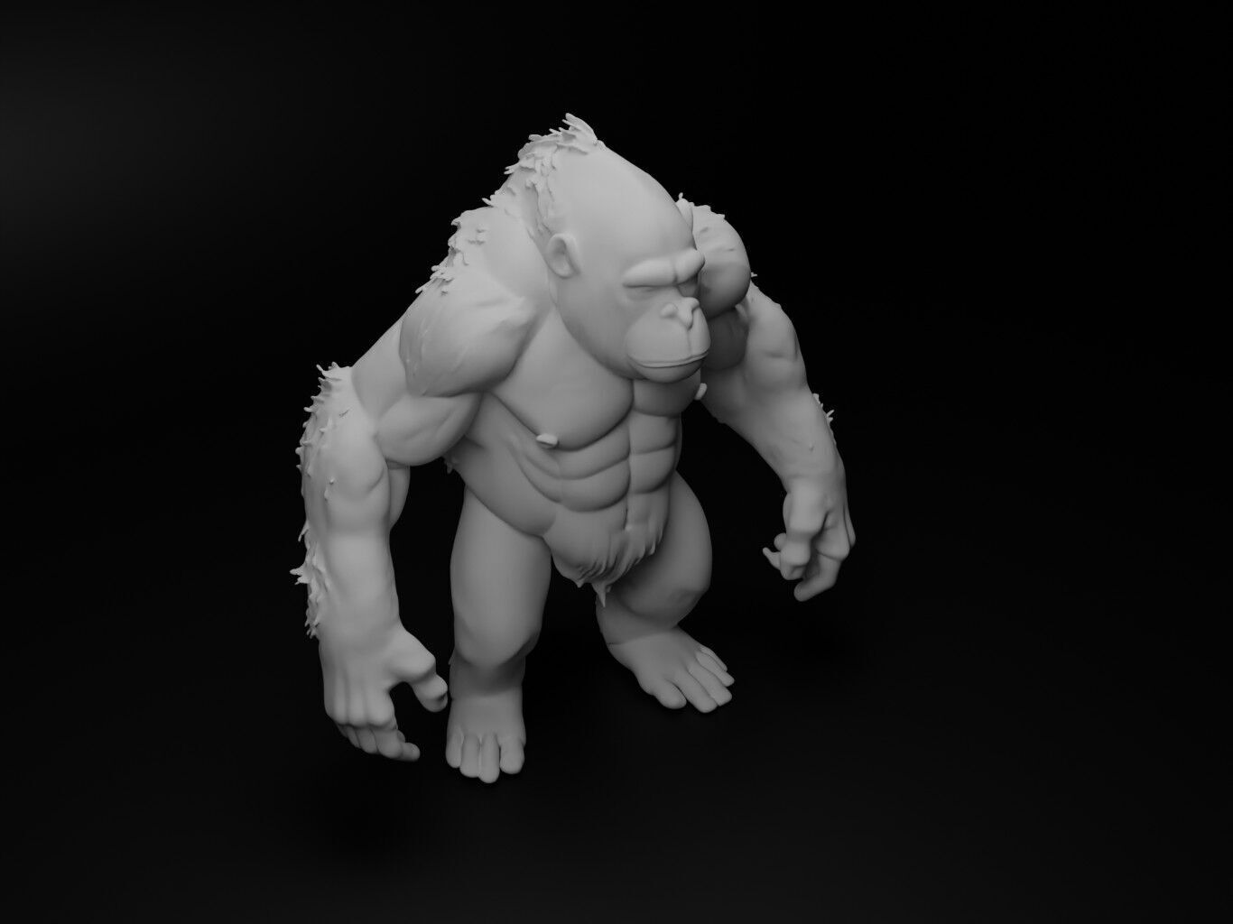 orangutan hybrid figure 3D print model_2