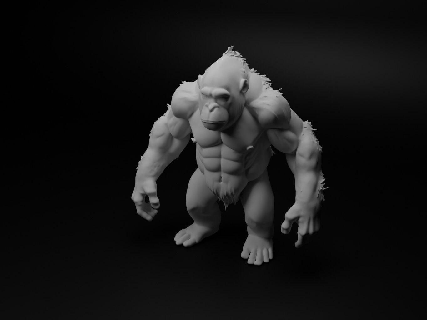 orangutan hybrid figure 3D print model_1