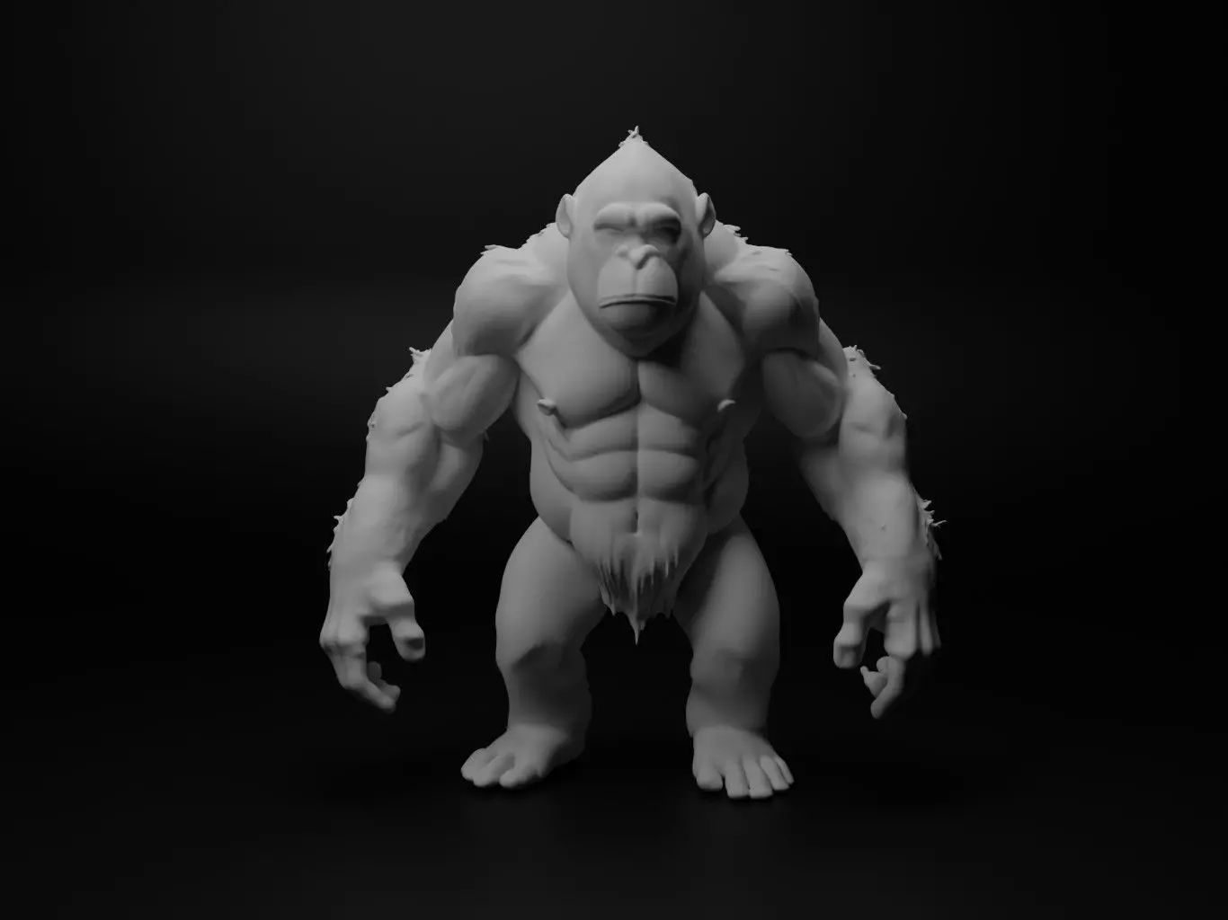 orangutan hybrid figure 3D print model_0