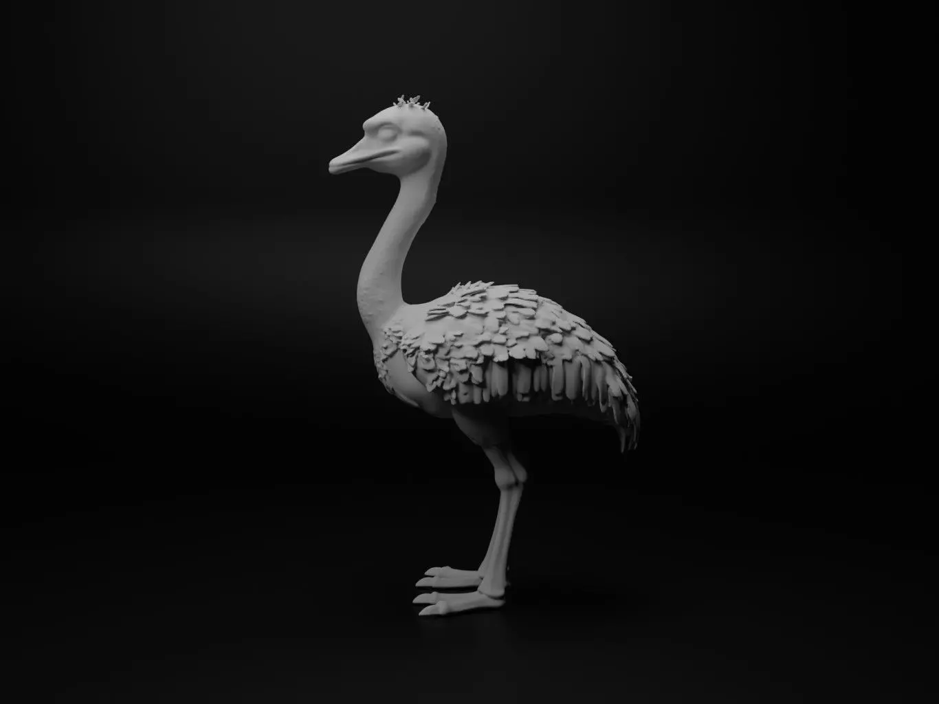 ostrich hybrid figure 3D print model_0