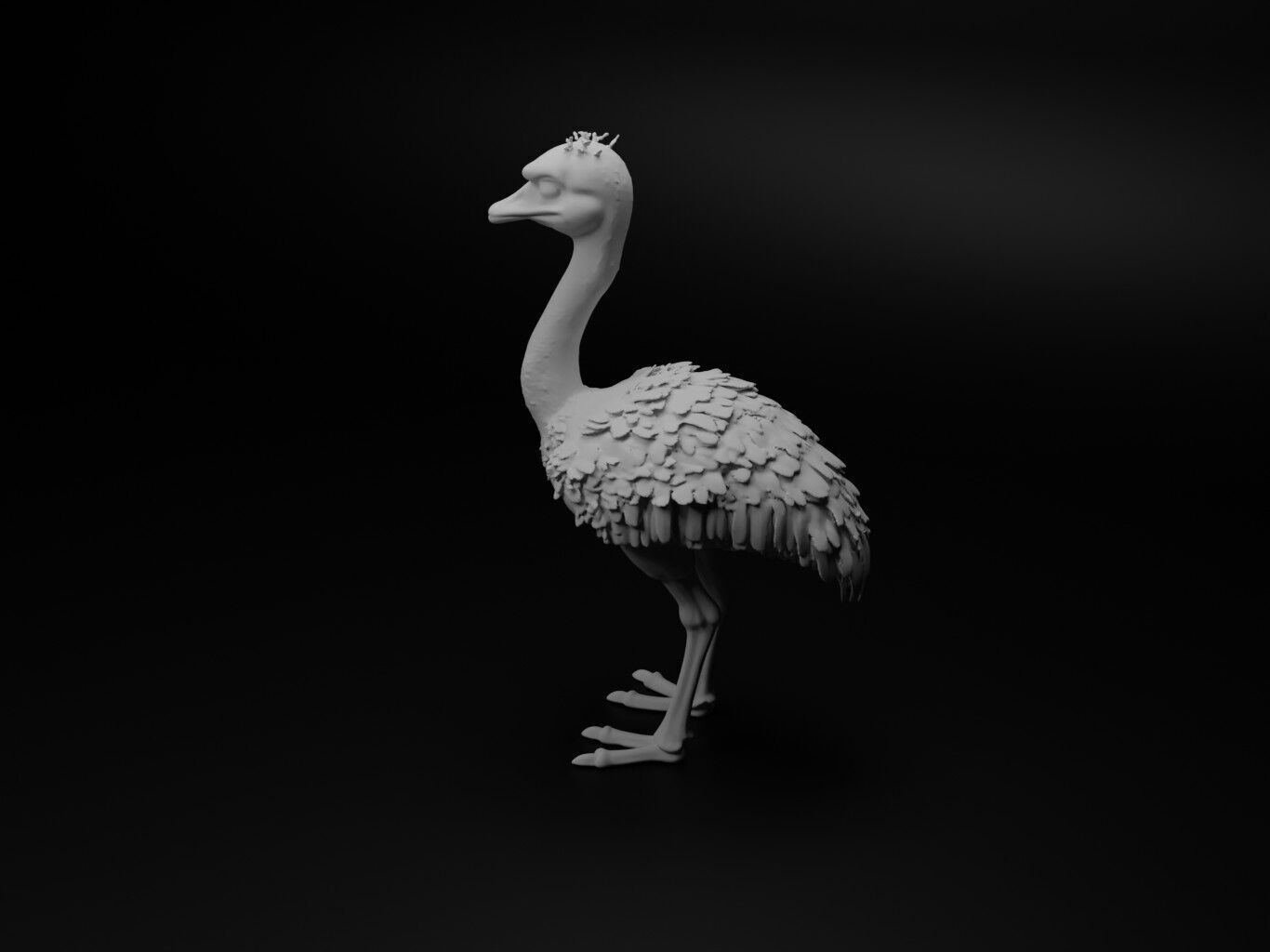 ostrich hybrid figure 3D print model_1