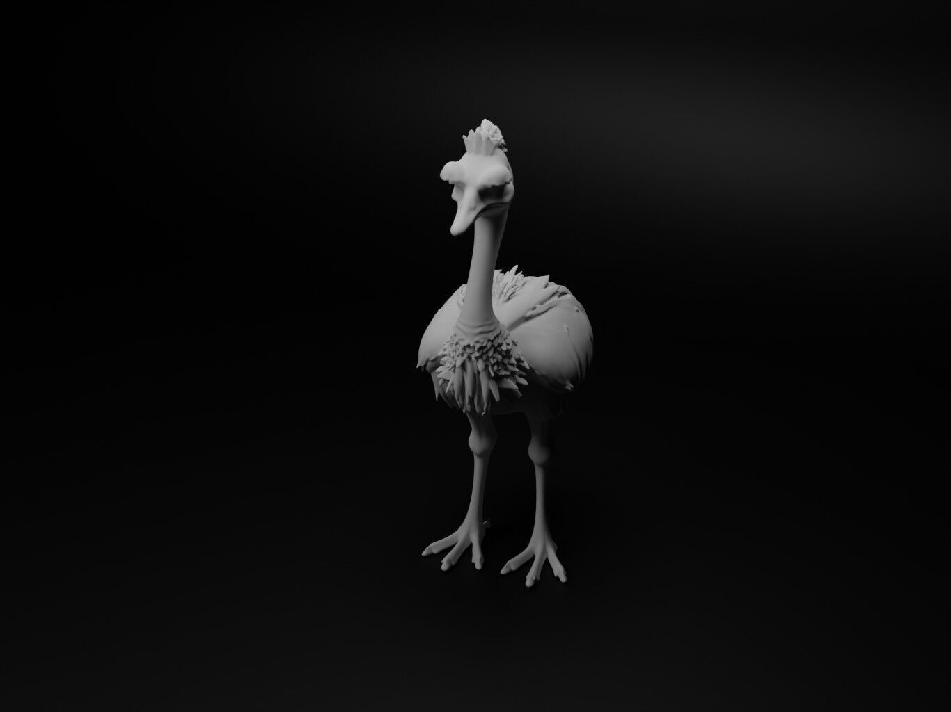 ostrich hybrid figure 3D print model_1
