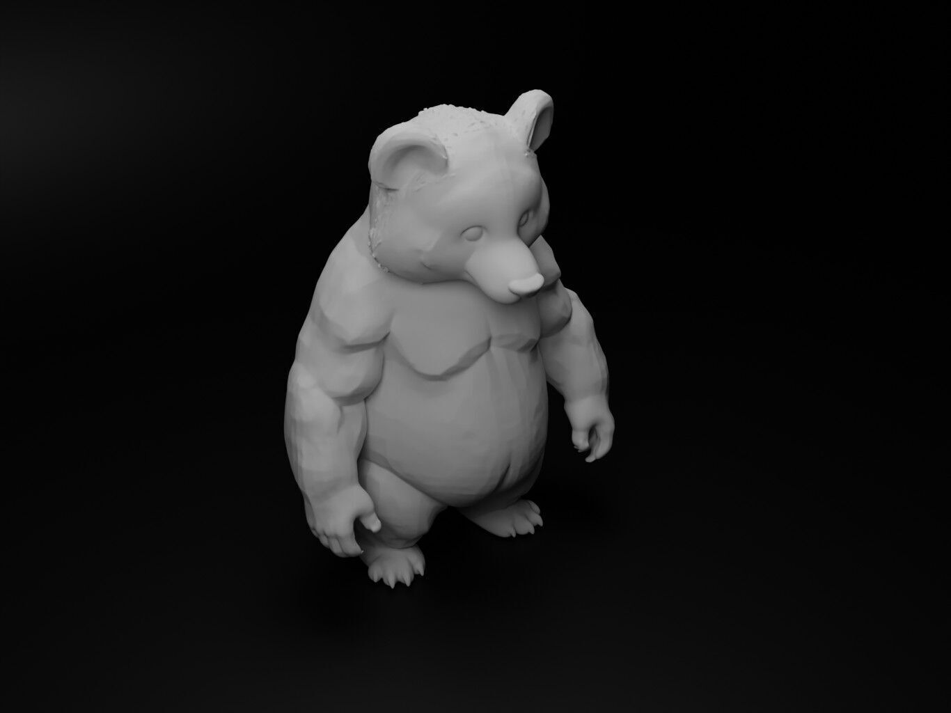 panda hybrid figure 3D print model_2