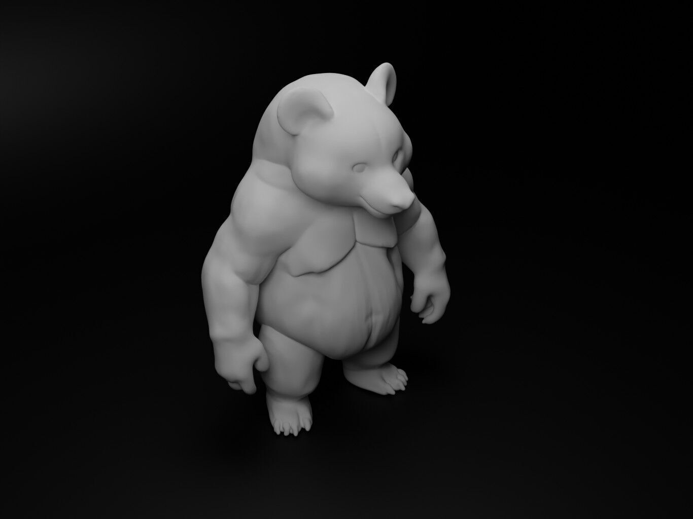 panda hybrid figure 3D print model_2