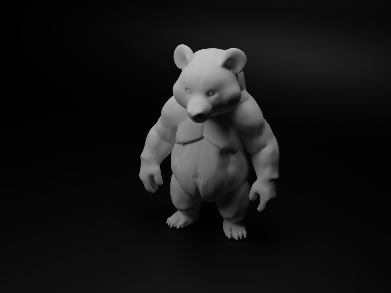 panda hybrid figure 3D print model_1